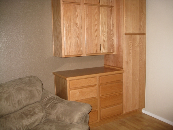 custom oak cabinet 