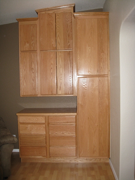 custom cabinet oak